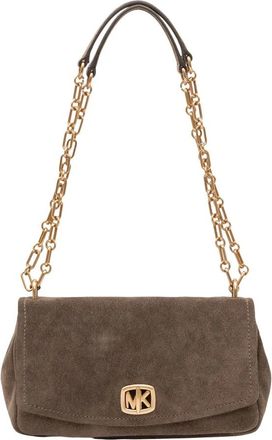 Michael Kors Bryant Small Suede Convertible Shoulder Bag - Dames - Schoudertassen - Bruin - ONE Size - Polyester - Tassen