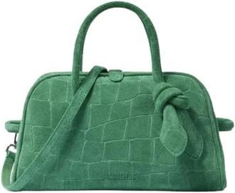 Jacquemus Donkere Muntleren Mini Tas - Dames - Handtassen - Groen - ONE Size - Leer - Tassen