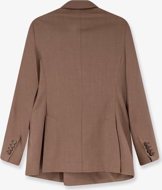 Max Mara Womens Blazer Mxmcupola Virgin Wool Brown Blazers Jacket