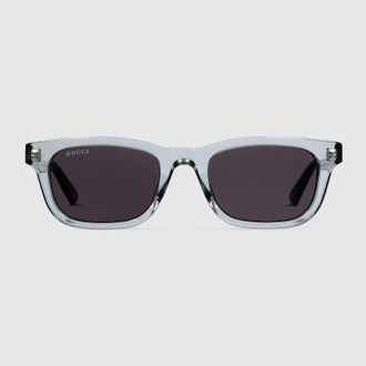 Gucci Rectangular-frame Sunglasses, Grey