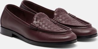 Bottega Veneta Silenzio Intrecciato leather loafers