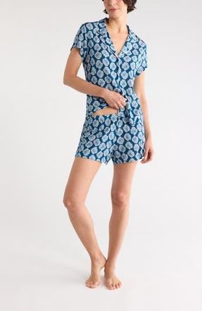 Nordstrom Rack Tranquility Shortie Pajamas in Blue A- White Fanning at Nordstrom Rack, Size X-Small