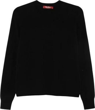 Max Mara Jersey de cachemira con cuello redondo - Knitwear - Mujer - Negro - XL