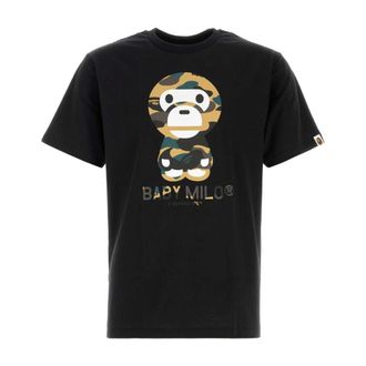 A Bathing Ape T-Shirts, male, Black, Size: 2XL 1st Camo Baby Milo Tee