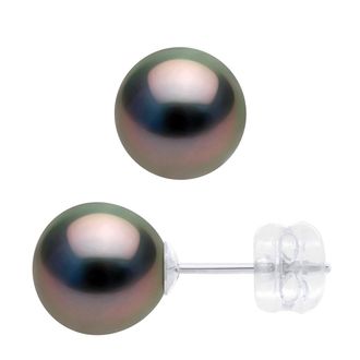 Ateliers Saint Germain Oorbellen - Wit Goud 375 - Echte Gecultiveerde Tahiti Parel Ronde 8-9 mm