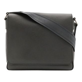 Louis Vuitton Ardoise Black Galle Taiga Leather Handbag Shoulder Bag (Pre-Owned)