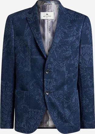 Etro Blazer aus Baumwollpiqu&eacute; mit Paisley-Print Roma