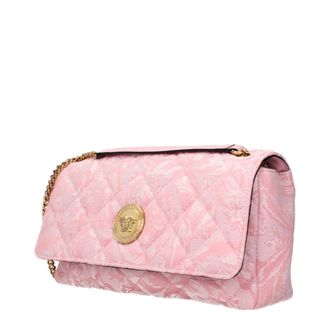 Versace Womens Pink Fabric Shoulder Bag