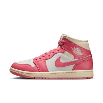 Nike Jordan Womens Air Jordan 1 Mid Shoes in White | BQ6472-109