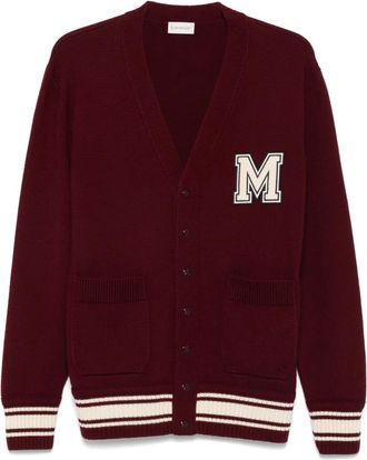 Moncler Cardigan con tasca applicata - Rosso