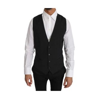 Dolce & Gabbana Kostuums, Heren, Grijs, L, Wol, Formal Vest