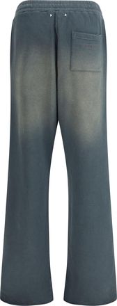 Golden Goose Womens Sweatpants With Shaded Design Bleached Washed Black Cotton Pant Trousers