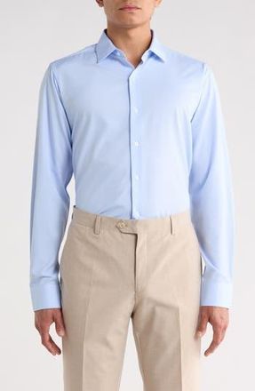 Nautica Microcheck Slim Fit Wrinkle Resistant Dress Shirt in Light Blue at Nordstrom Rack, Size 14.5 - 32/33