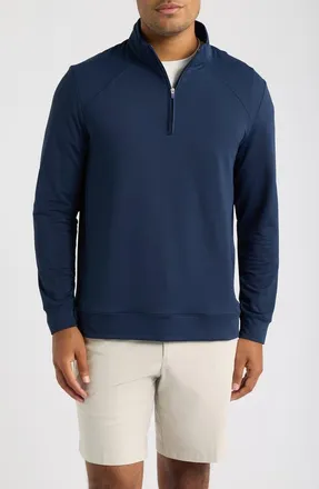 G/Fore Brushed Back Quarter Zip Performance Pullover in Twilight at Nordstrom, Size Xx-Large