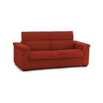 Dmora Sof&aacute; Cama 2 Plazas Prudenzia, Sof&aacute; Convertible Para Sal&oacute;n, Acolchado, Desenfundable, Calidad 100% Made In Italy, 185x95 H100 Cm, Naranja - Dmora