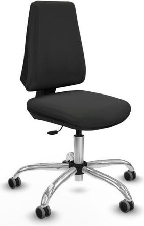 Piqueras y Crespo Piqueras Y Crespo - Elche Cp Similpiel Gris Oscuro Base Cromada Ruedas Engomadas 65mm