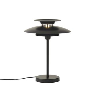 QAZQA Qazqa L&aacute;mpara De Mesa Retro De Acero Negro De 45 Cm - Pauly