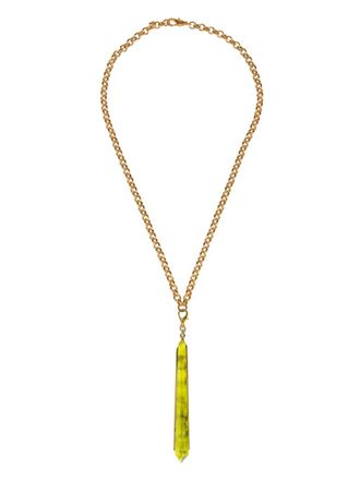 Silvia Tcherassi Montse necklace - women - Gold Plated Brass/Petralux Stone - One Size