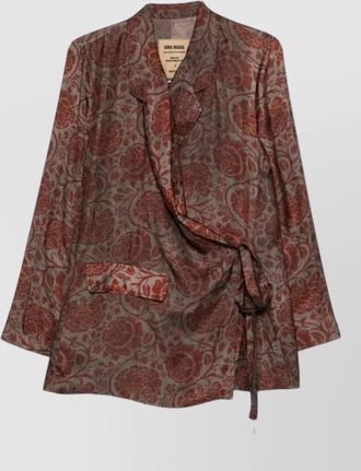 Uma Wang printed wrap fitted jacket