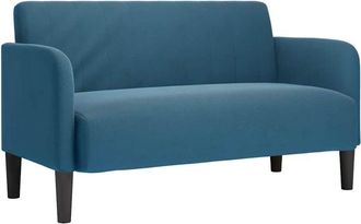 vidaXL Sofá Loveseat Terciopelo Azul 109 cm vidaXL