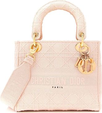 Dior Embroidered Lady D-Lite Medium Tote (Authentic Pre-Loved)