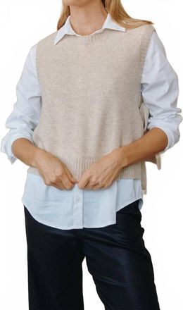 Bella Dahl Side Tie Vest In Ivory Oat