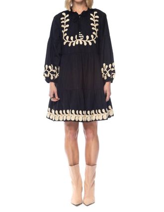 Tolani Hadya Short Dress In Onyx