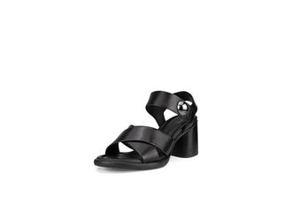 Ecco Sculpted 55 Luxe Button Womens Sandals Black : EU 41 (US Womens 10-10.5) M, Leather