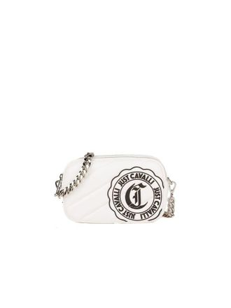 Just Cavalli Womens Crossbody Bag White-Black Polyester - Crossbody-Bags White/black