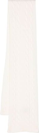 N.Peal cable-knit cashmere scarf - unisex - Cashmere - One Size - White