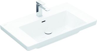 Villeroy & Boch Villeroy&boch - Subway Pose Basin 3.0 800x470 Mm V&b Con Desbordamiento Con Agujero Para Grifos Blancos