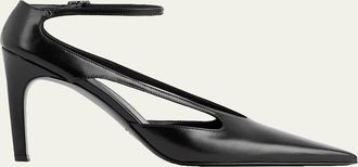 Toteme Cutout Leather Pointed-Toe Pumps