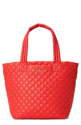 MZ Wallace Medium Metro Deluxe Tote in Bright Cherry at Nordstrom