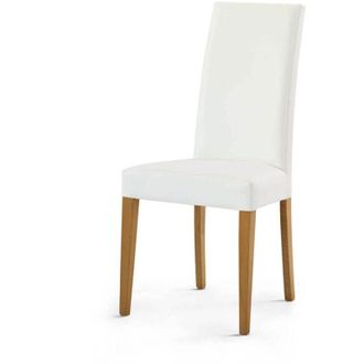 Milani Home JACQUELYN - sedia moderna ecopelle con gambe antracite