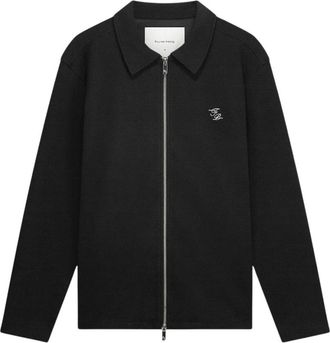 Filling Pieces Coach Jacket Logo Black - Heren - Zomerjassen - Zwart - S - Jassen