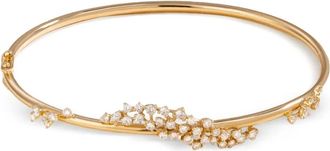 Ananya 18K yellow gold Scatter Floating diamonds bangle