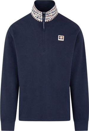 Aquascutum Polo con cremallera y cuello piqu&eacute; pesado - Sport - Hombre - Azul - XL
