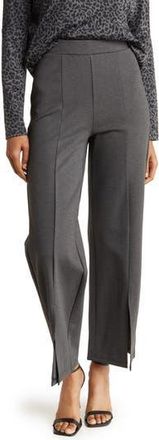 Patrizia Luca Slit Front Wide Leg Pants in Charcoal at Nordstrom Rack, Size Small