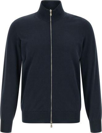 Brunello Cucinelli Blue Cotton Cardigan