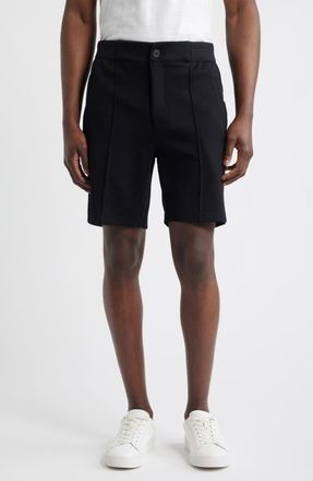 Bugatchi Soft Touch Pintuck Shorts in Black at Nordstrom, Size Xx-Large