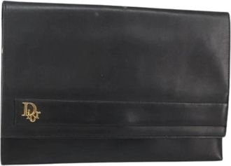 Dior Pre-owned Clutch Tas - Dames - Vintage Clutch - Zwart - ONE Size - Leer - Vintage