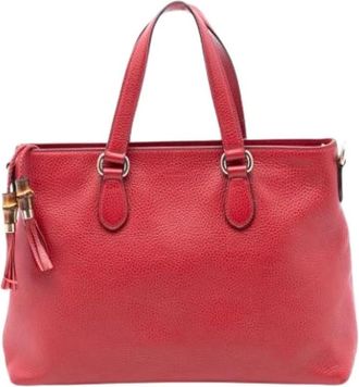 Gucci Pre-owned Handbags, female, Red, Size: ONE SIZE Pre-owned Leather Handbag