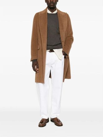 Canali Tailored White Trousers - White