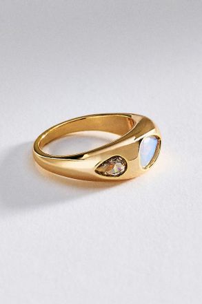 Anthropologie Crystal Triad Ring