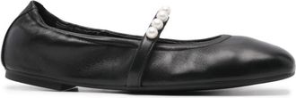 Stuart Weitzman Goldie ballerina shoes - women - Calf Leather - 36 - Black
