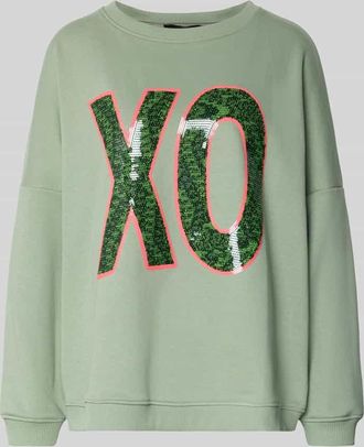 Miss Goodlife Relaxed Fit Sweatshirt mit Pailettenbesatz Modell XO in Lind, Gr&ouml;&szlig;e XL