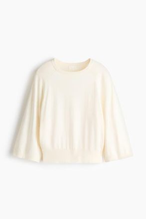 H&M Fine-knit Top in Cream at Nordstrom, Size Xx-Large