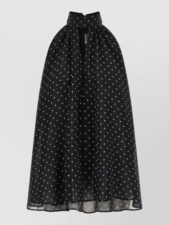 Rotate high neck bow detail chiffon top