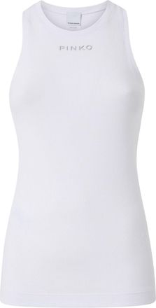 Pinko logo-lettering tank top - White
