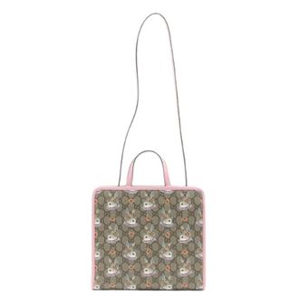 Gucci Pre-owned Tote Bags, female, Pink, Size: ONE SIZE Pre-owned Canvas Tote